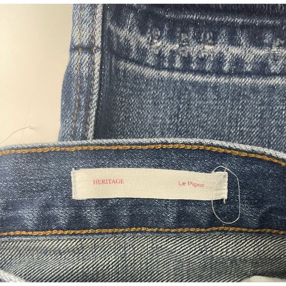 Frame Denim Heritage Le Piper Rips Crop Straight Jean 26 - Picture 2 of 9